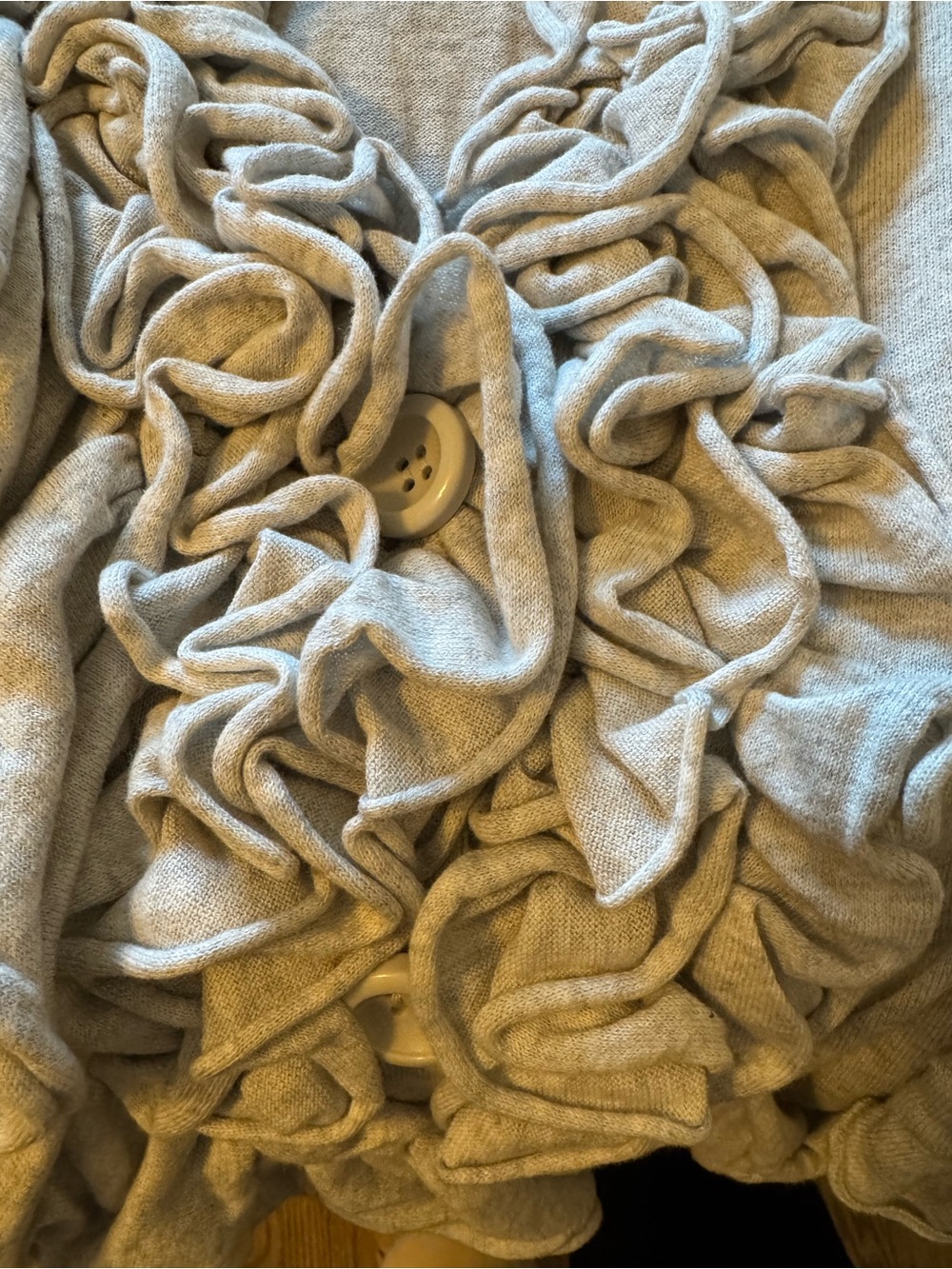 Anthropologie | Moth GREY Ruffled Cardigan, XS - Picture 5 of 5